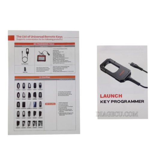 Launch X431 Key Programmer Remote Maker with 4 Universal Remotes and 1 Super Chip Read/Write IMMO Chip Programming Smart Key Anti theft work with X431 PRO ELITE/PRO V5.0/PRO TT/PRO3S+