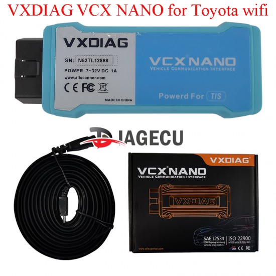 VXDIAG VCX NANO for TOYOTA TIS Techstream Compatible with SAE J2534 WIFI Version VXDIAG VCX NANO for TOYOTA TIS Techstream Compatible with SAE J2534 WIFI Version