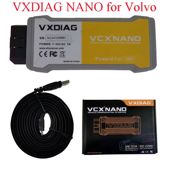 VXDIAG VCX NANO for VOLVO obd2 code scanner programming for VOLVO VXDIAG VCX NANO for VOLVO obd2 code scanner programming for VOLVO