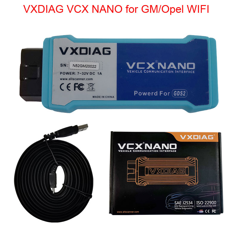 VXDIAG VCX NANO For GM/OPEL – OBD2 Diagnostic Scanner With USB & WiFi, Programming Support