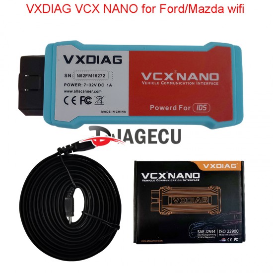 VXDIAG VCX NANO for Ford/Mazda wifi OBD2 Auto Diagnostic Tool 2in1 VXDIAG VCX NANO for Ford/Mazda wifi OBD2 Auto Diagnostic Tool 2in1