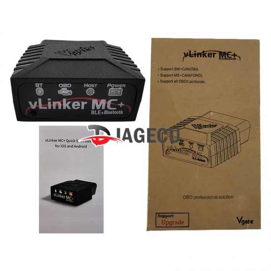 Vgate vLinker MC+ ELM327 OBD2 Scanner for BimmerCode FORScan Bluetooth-Compatible for Android/IOS PK OBDLINK Vgate vLinker MC+ ELM327 OBD2 Scanner for BimmerCode FORScan Bluetooth-Compatible for Android/IOS PK OBDLINK