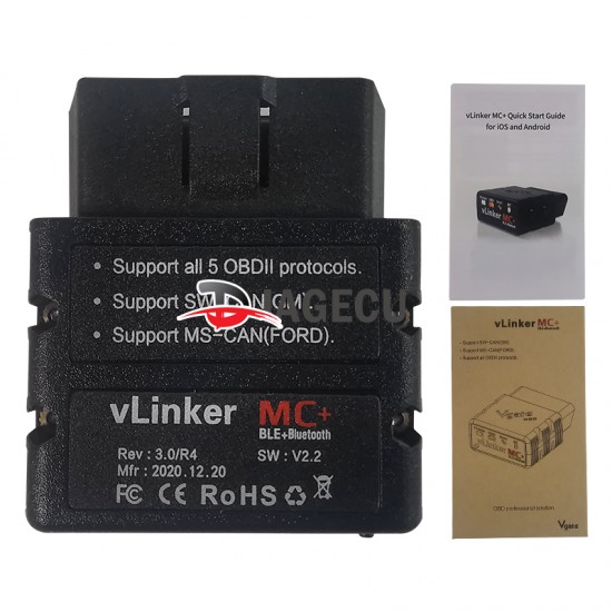 Vgate vLinker MC+ Bluetooth 4.0 ELM327 v2.2 For Android/IOS car Diagnostic Tool (old case stop producing) Vgate vLinker MC+ Bluetooth 4.0 ELM327 v2.2 For Android/IOS car Diagnostic Tool (old case stop producing)