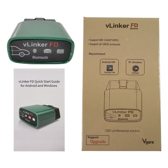 Vgate vLinker FD Bluetooth 3.0 OBD2 Scanner ELM327 V2.2 for Ford MS-CAN Vgate vLinker FD Bluetooth 3.0 OBD2 Scanner ELM327 V2.2 for Ford MS-CAN