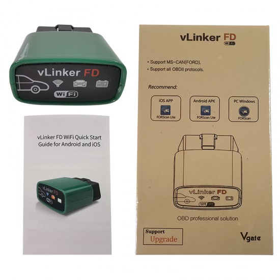 Vgate vLinker FD WiFi OBD2 Scanner ELM327 V2.2 for Ford MS-CAN Vgate vLinker FD WiFi OBD2 Scanner ELM327 V2.2 for Ford MS-CAN