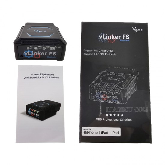 Vgate Vlinker FS Bluetooth OBD2 Diagnostic Scan Tool,OBDII Car Code Reader for IOS,Android & Windows Vgate Vlinker FS Bluetooth OBD2 Diagnostic Scan Tool,OBDII Car Code Reader for IOS,Android & Windows