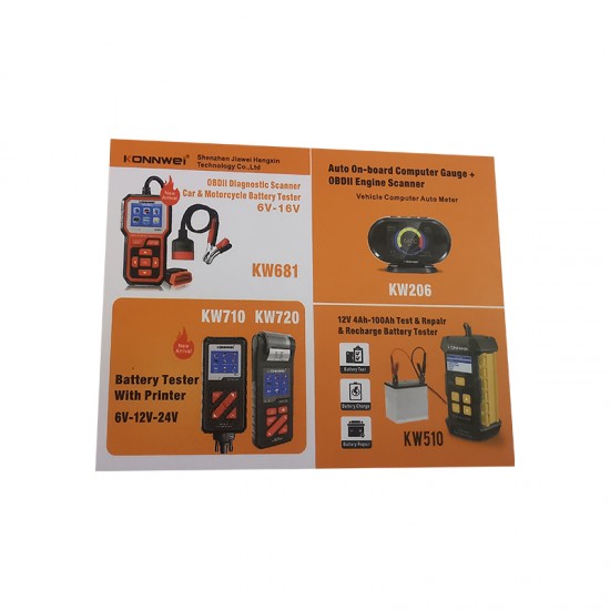 Konnwei BK200 Bluetooth 5.0 Car Motorcycle Battery Tester 6V 12V Battery Monitor 100-2000 CCA Charging Cranking