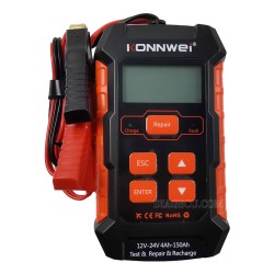 Konnwei KW520 12V 10A&24V 5A Automatic Car Truck Battery Tester Charger Lead Acid Car Battery Pulse Repair Tool AGM Gel Lithium 3 in 1 Diagnostic Scanner 100-2000CCA Battery Tester
