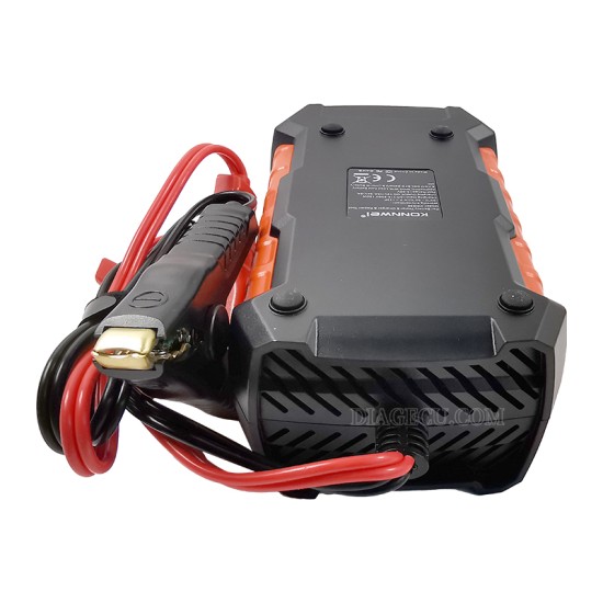 Konnwei KW520 12V 10A&24V 5A Automatic Car Truck Battery Tester Charger Lead Acid Car Battery Pulse Repair Tool AGM Gel Lithium 3 in 1 Diagnostic Scanner 100-2000CCA Battery Tester