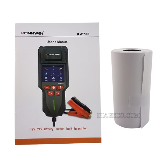 Konnwei KW700 12/24v Battery Tester with printer 10-2000CCA Car Battery Tester Motorcycle Cranking Charging Circut Tester Battery Analyzer Konnwei KW700 12/24v Battery Tester with printer 10-2000CCA Car Battery Tester Motorcycle Cranking Charging Circut Tester Battery Analyzer