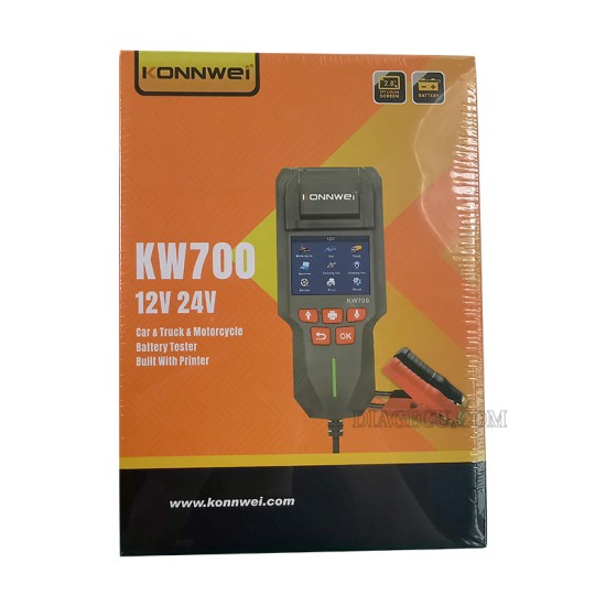 Konnwei KW700 12/24v Battery Tester with printer 10-2000CCA Car Battery Tester Motorcycle Cranking Charging Circut Tester Battery Analyzer Konnwei KW700 12/24v Battery Tester with printer 10-2000CCA Car Battery Tester Motorcycle Cranking Charging Circut Tester Battery Analyzer