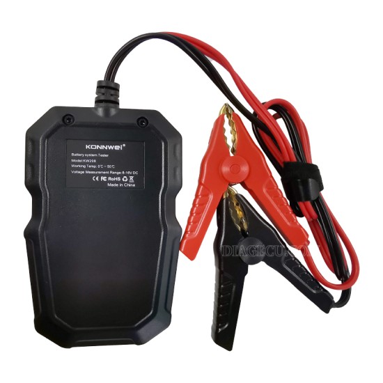 Konnwei KW208 12V Car Battery Tester 100 to 2000CCA Cranking Charging Circut Tester Battery Health Voltage Viewer Battery Repair Battery Analyzer Battery Tool Car Charging Scan Detection Tool