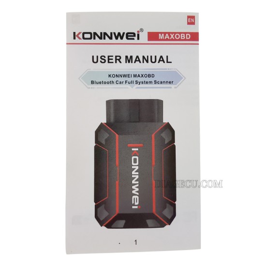 Konnwei MAXOBD full System Automotive Scanner Bluetooth 5.2 OBD2 Diagnostic Tool Airbag ABS Braking System Code Read Engine for Android and IOS both with Free MAXOBD App on mobile