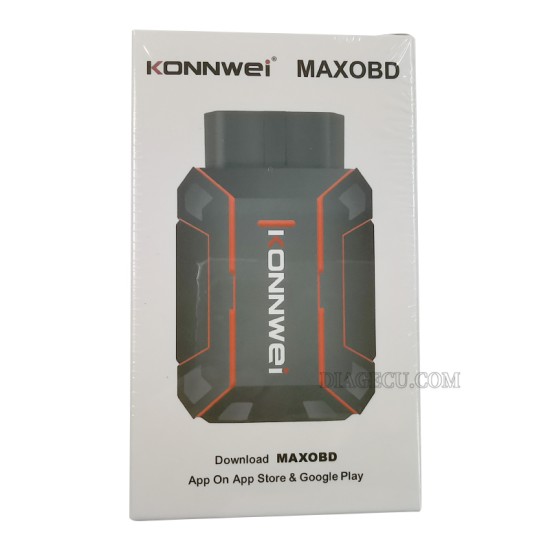 Konnwei MAXOBD full System Automotive Scanner Bluetooth 5.2 OBD2 Diagnostic Tool Airbag ABS Braking System Code Read Engine for Android and IOS both with Free MAXOBD App on mobile