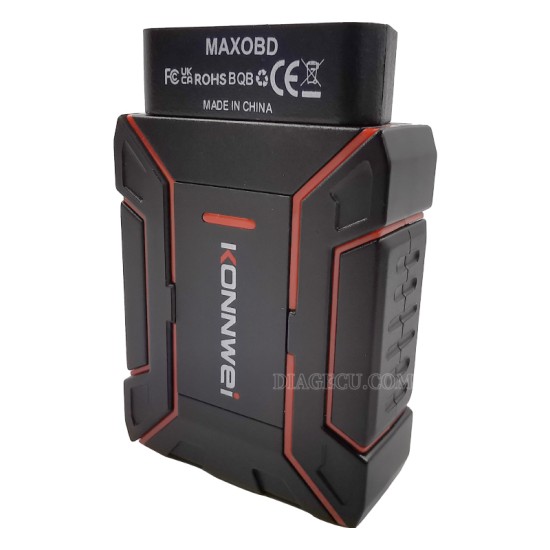 Konnwei MAXOBD full System Automotive Scanner Bluetooth 5.2 OBD2 Diagnostic Tool Airbag ABS Braking System Code Read Engine for Android and IOS both with Free MAXOBD App on mobile
