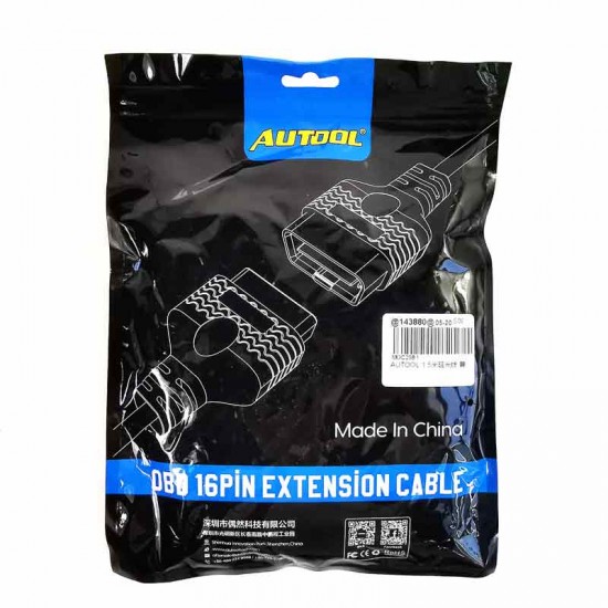 Autool 1.5m OBD2 16Pin Extension Cable Car OBD Adapter Wire ELM327 OBD2 Extension Connector Cord Autool 1.5m OBD2 16Pin Extension Cable Car OBD Adapter Wire ELM327 OBD2 Extension Connector Cord