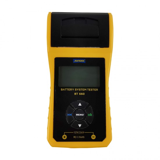 Autool BT660 Car Battery Tester 12V 24V Vehicle Auto Battery Tester Analyzer Diagnostic-tool with Thermal Printer Autool BT660 Car Battery Tester 12V 24V Vehicle Auto Battery Tester Analyzer Diagnostic-tool with Thermal Printer