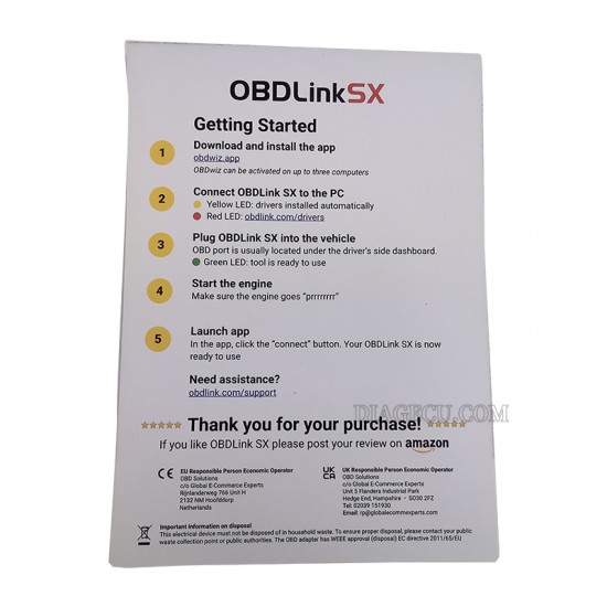 OBDLink SX USB 425801 Diagnostic Interface & OBDWiz Software For Windows Android Laptop Smart Phone Professional 16-Bit Diagnostic Compatible MULTIECUSCAN Renolink OBDLink SX USB 425801 Diagnostic Interface & OBDWiz Software For Windows Android Laptop Smart Phone Professional 16-Bit Diagnostic Compatible MULTIECUSCAN Renolink