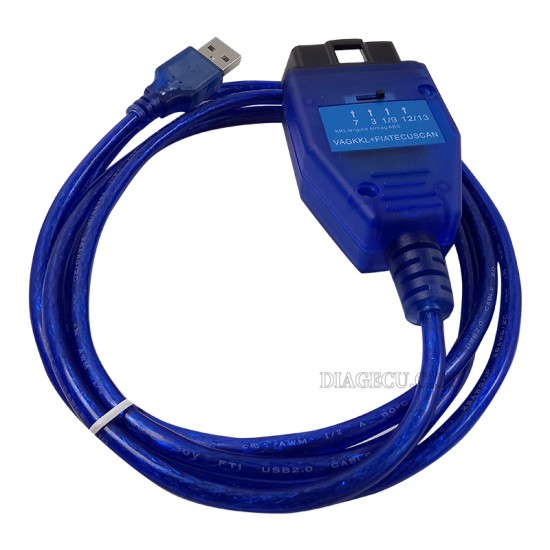 VAG KKL+Fiat ECU SCAN OBD2 Diagnostic Cable FTDI FT232RL with Switch for VW/AUDI/Seat/Skoda  Car Ecu Scan Tool For VAG KKL 409.1 Fiat ECUScan（GD)