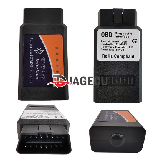 ELM327 Bluetooth v1.5 38400 PIC18F2480 For Android OBD2 Scanner Diagnosis Tool OBD-II ELM 327 (J) ELM327 Bluetooth v1.5 38400 PIC18F2480 For Android OBD2 Scanner Diagnosis Tool OBD-II ELM 327 (J)