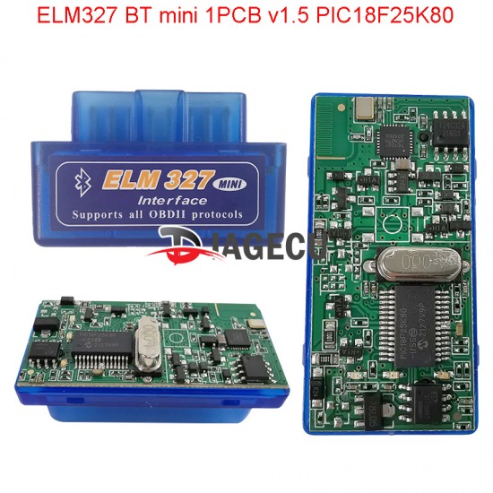 ELM327 Super Mini Bluetooth v1.5 1PCB PIC18F25K80 OBD2 Car Disgnostic Scanner (J) ELM327 Super Mini Bluetooth v1.5 1PCB PIC18F25K80 OBD2 Car Disgnostic Scanner (J)