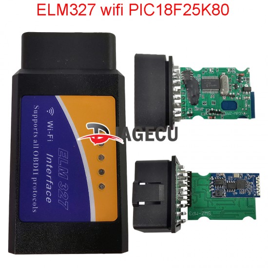 ELM327 Wifi PIC18F25K80 OBDII Diagnostic Scanner ELM327 1.5 Wi-fi IOS/Android/PC (KS) ELM327 Wifi PIC18F25K80 OBDII Diagnostic Scanner ELM327 1.5 Wi-fi IOS/Android/PC (KS)