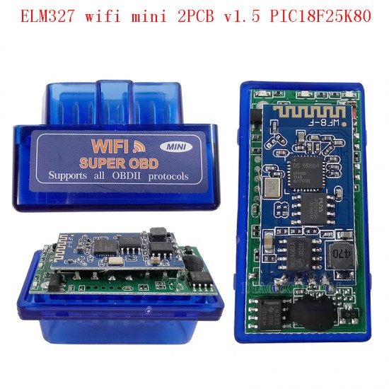 ELM327 Super Mini wifi v1.5 2PCB PIC18F25K80 for Ios/Android/PC Code Reader (J) ELM327 Super Mini wifi v1.5 2PCB PIC18F25K80 for Ios/Android/PC Code Reader (J)