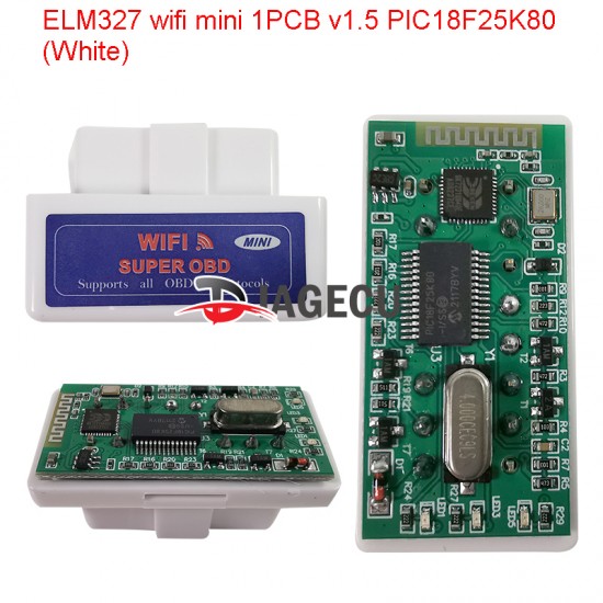 ELM327 Super Mini wifi v1.5 1PCB PIC18F25K80 Car Diagnostic Tool white (L) ELM327 Super Mini wifi v1.5 1PCB PIC18F25K80 Car Diagnostic Tool white (L)