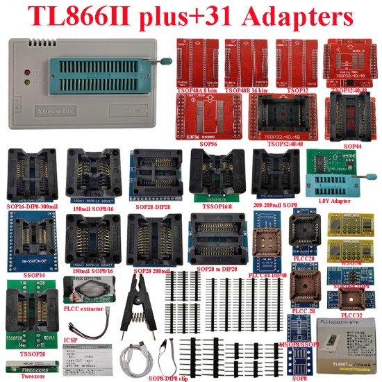 XGECU TL866II Plus Universal Programmer with adapters XGECU TL866II Plus Universal Programmer with adapters