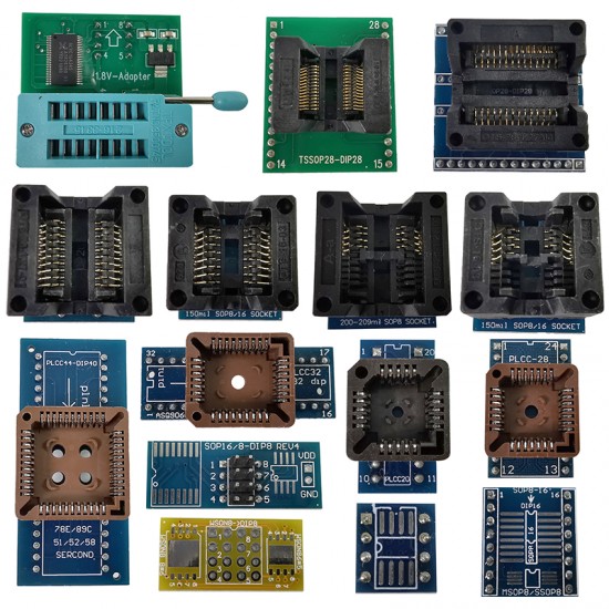 XGecu TL866II Plus Universal minipro programmer+24 adapters XGecu TL866II Plus Universal minipro programmer+24 adapters