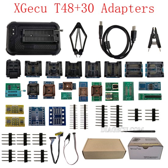XGecu T48(TL866-3G) Programmer Support 31000 ICs for EPROM/MCU/SPI/Nor/NAND Flash/EMMC/IC TESTER BIOS AVR PIC replace TL866II/TL866CS+30 Parts XGecu T48(TL866-3G) Programmer Support 31000 ICs for EPROM/MCU/SPI/Nor/NAND Flash/EMMC/IC TESTER BIOS AVR PIC replace TL866II/TL866CS+30 Parts