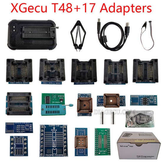 XGecu T48(TL866-3G) Programmer Support 31000 ICs for EPROM/MCU/SPI/Nor/NAND Flash/EMMC/IC TESTER BIOS AVR PIC replace TL866II/TL866CS+17 Parts XGecu T48(TL866-3G) Programmer Support 31000 ICs for EPROM/MCU/SPI/Nor/NAND Flash/EMMC/IC TESTER BIOS AVR PIC replace TL866II/TL866CS+17 Parts