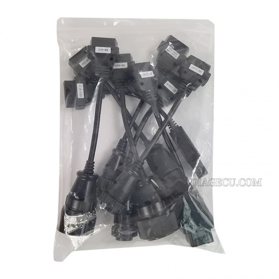 Autocom truck cables 8pcs/set OBDII connect adapter connector with screws can be open (H)
