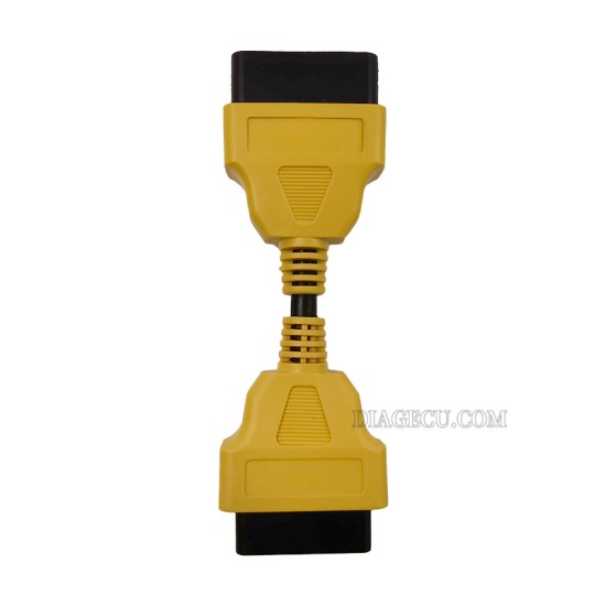 OBD2 16Pin Extension Cable adapter 13CM Male to Female OBDII Plug (Yellow）