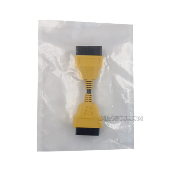 OBD2 16Pin Extension Cable adapter 13CM Male to Female OBDII Plug (Yellow）