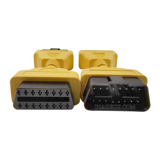 OBD2 16Pin Extension Cable adapter 13CM Male to Female OBDII Plug (Yellow）