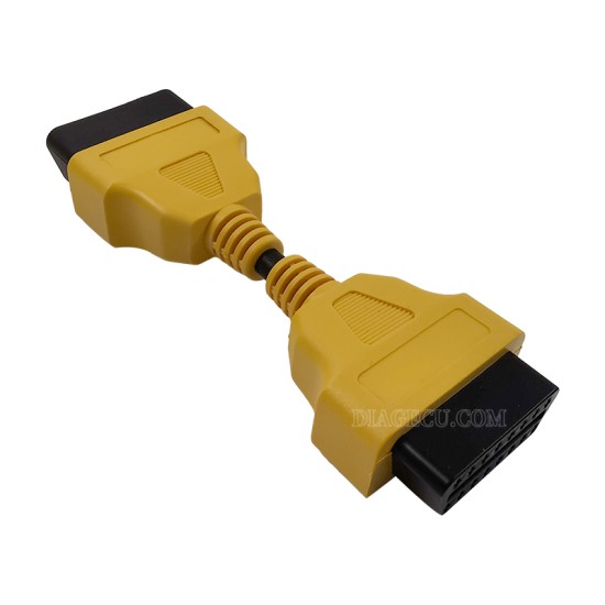 OBD2 16Pin Extension Cable adapter 13CM Male to Female OBDII Plug (Yellow）