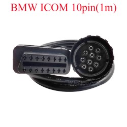 BMW 10pin ICOM D Cable ICOM-D Motorcycles Motobikes 10 pin Adapter 10pin to 16pin OBD2 ICOM A2 Diagnostic Cable 1m (J)
