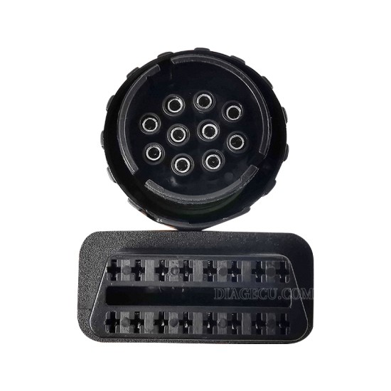 BMW 10pin ICOM D Cable ICOM-D Motorcycles Motobikes 10 pin Adapter 10pin to 16pin OBD2 ICOM A2 Diagnostic Cable 1m (J)