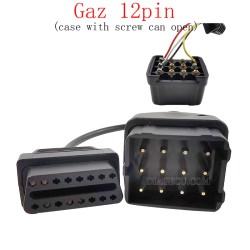 GAZ 12pin diesel Male to OBD2 16pin Female Adapter GAZ 12 pin truck Converter Extension Cable (T)