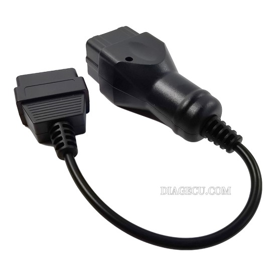 GAZ 12pin diesel Male to OBD2 16pin Female Adapter GAZ 12 pin truck Converter Extension Cable (T)