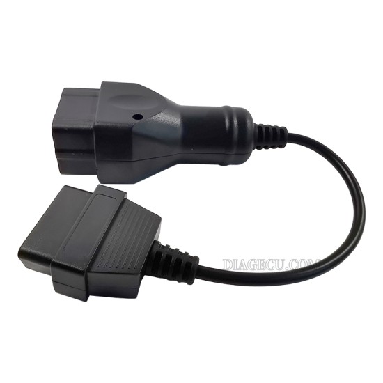 GAZ 12pin diesel Male to OBD2 16pin Female Adapter GAZ 12 pin truck Converter Extension Cable (T)