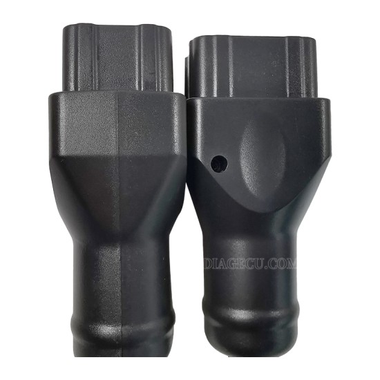 GAZ 12pin diesel Male to OBD2 16pin Female Adapter GAZ 12 pin truck Converter Extension Cable (T)