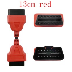 OBD2 16Pin Extension Cable adapter 13CM Male to Female OBDII Plug (Red）
