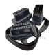 Flat 0.3m thin OBD2 16Pin Extension Connector Male To Dual Female Y Splitter Elbow OBDII Extender ELM327 Universal Noodle Extension Cable Adapter Flat 0.3m thin OBD2 16Pin Extension Connector Male To Dual Female Y Splitter Elbow OBDII Extender ELM327 Universal Noodle Extension Cable Adapter