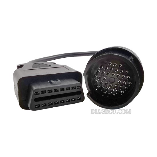 Iveco 38pin OBD2 Diagnostic Connector Adapter for Iveco to OBD II 16pin Female Extension Cable Plug (customize)