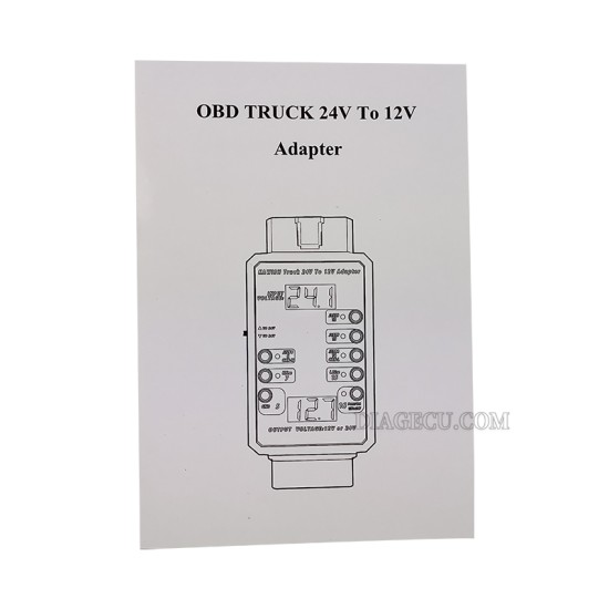 Kawish KW105 OBD Breakout Box and 24V to 12V Adapter Kawish Heavy Duty Truck adapter for Truck Converter Heavy Duty Vehicles
