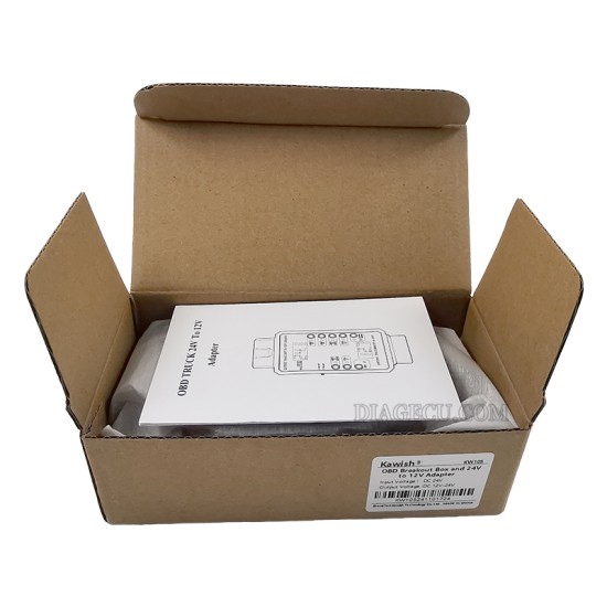 Kawish KW105 OBD Breakout Box and 24V to 12V Adapter Kawish Heavy Duty Truck adapter for Truck Converter Heavy Duty Vehicles