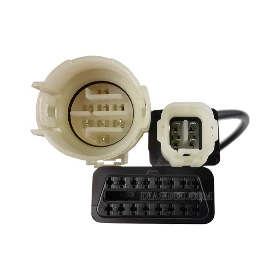 Motorcycle Motobike for Honda 4pin and Suzuki 8pin OBD2 Connector Cable 2 in 1 to 16pin OBD Motor Extension