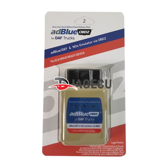 AdblueOBD2 Emulator for DAF Trucks (MT) AdblueOBD2 Emulator for DAF Trucks (MT)
